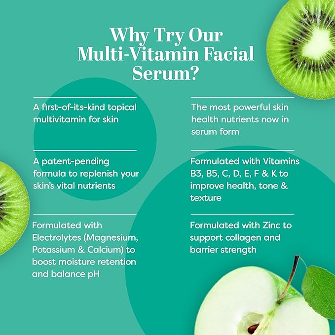 TruSkin Facial Serum with 11 Plant-Derived Vitamins & Minerals for Radiant, Healthy-Looking Skin – Powerful Antioxidants and Nourishing Vitamins for Skin Nutrition, 1 fl oz