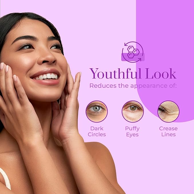 Clear Beauty Collagen Eye Cream - Moisturizing, Plumping & Reduces Dark Circles & Wrinkles - Dermatologist Tested, Clean Beauty & Cruelty-Free Korean Skin Care for All Skin Types - 1.01 Fl. Oz