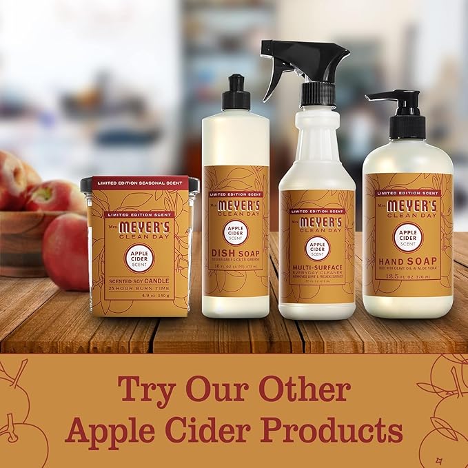 MRS. MEYER'S CLEAN DAY Room and Air Freshener Spray, Non-Aerosol Spray Bottle Infused with Essential Oils, Apple Cider, 8 fl. oz