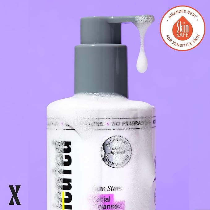 Untoxicated Face Wash - Gentle & Hydrating Face Cleanser for Sensitive Skin - Ceramides, Hyaluronic Acid & Glycerin - No Common Irritants - Non-Foaming - Soap Free - Fragrance Free - 7 Ounce