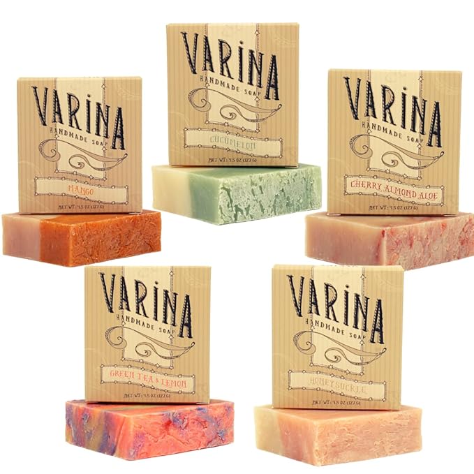 Natural Aloe 1 Variety Bar Soap - Gentle Cleansing for Sensitive Skin, Fruity - 5 Pack - Experience Healthy and Glowing Skin