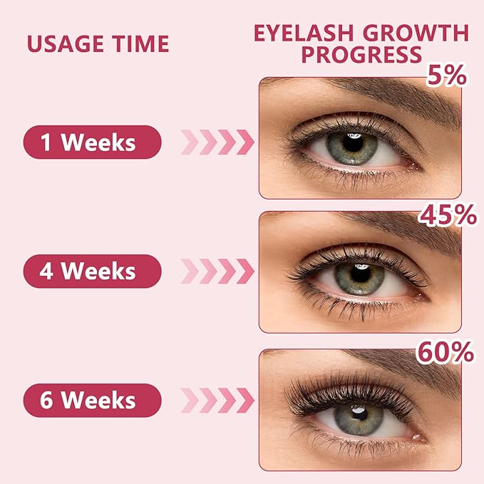 Lash Serum，Eyelash Growth Serum for Thicker, Longer, Fuller Eyelashes,Vegan and Cruelty-Free Formula for Sensitive Eyes 0.17 Fl Oz (Pack of 1)