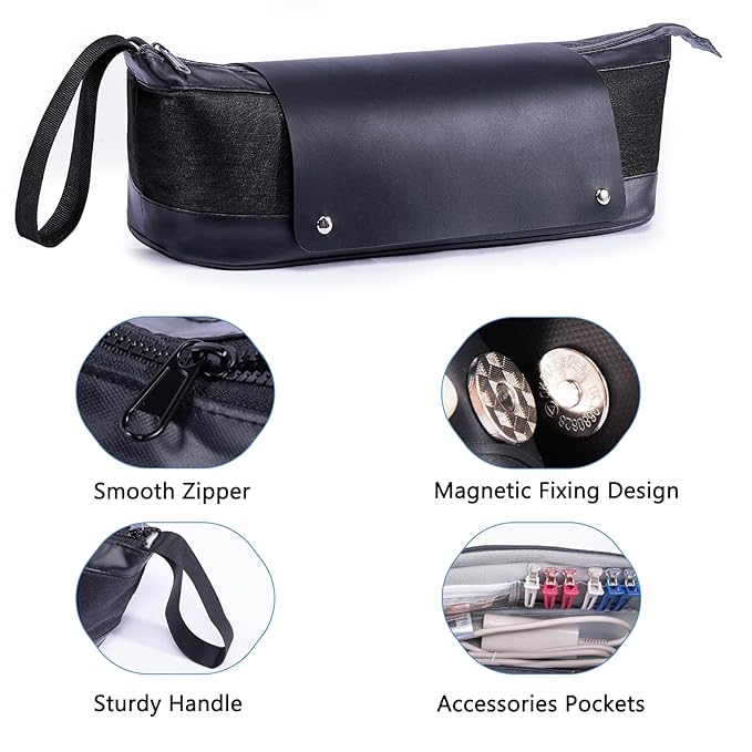 2IN1 Hair Tools Travel Bag with Removable Heat Resistant Mat Curling Iron Travel Case, Hair Dryer Organizer for Flat Irons, Straighteners and Haircare Accessories, Hot Tools Travel Bag Hair
