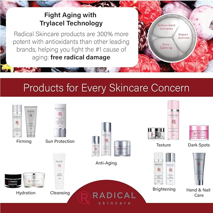 Radical Skincare Hand & Nail Multi Repair Creme - Provides Moisture & Fights Aging | Strengthens Nails & Cuticles | For All Skin Types Including Sensitive Skin | Cruelty & Paraben Free (2.5 Oz)