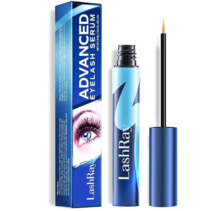 Premium Eyelash Growth Serum, LashRay Advanced Rapid Lash Serum for Eyelash Growth with Natural Formula - Boost Thicker, Longer Eyelashes