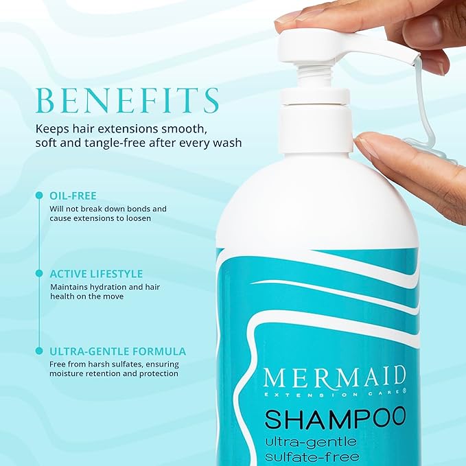 Shampoo, Ultra-Gentle & Sulfate-Free, Nourishing Formula for Hair Extensions, 32 fl oz