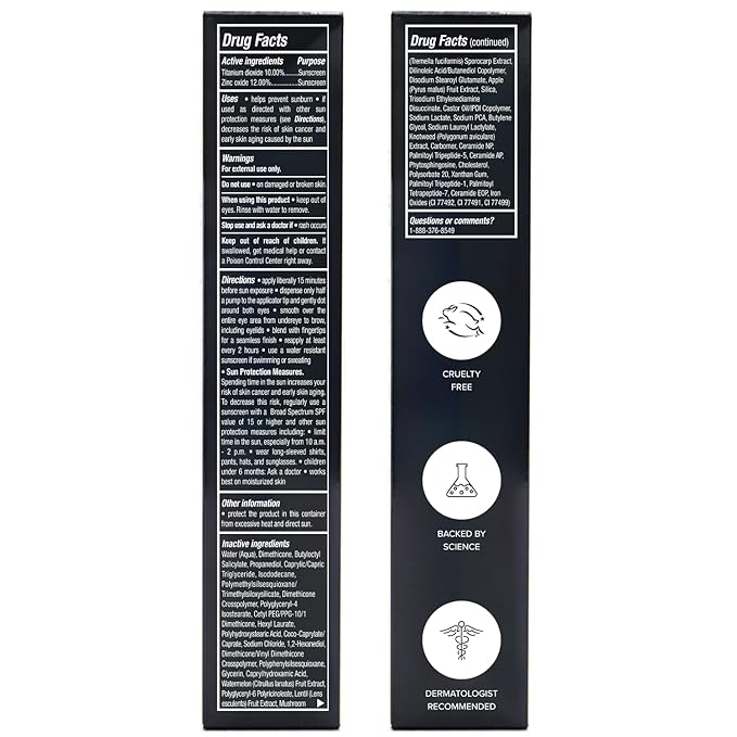 DRMTLGY Luminous Eye Corrector SPF 41, Under Eye Color Corrector for Dark Circles, Anti-Aging Tinted Eye Cream, Hydrating Eye Serum with Peach Undertone FSA/HSA Eligible, Medium