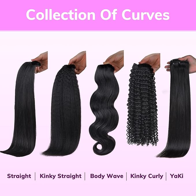 IDN BEAUTY Clip In Hair Extensions Real Human Hair, Yaki Straight 24 Inch 120g 7pcs Natural Black Human Hair Clip In Extensions Remy Virgin Human Hair Clip Ins for Black Women Thick Ends