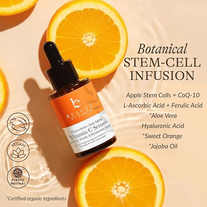 Vitamin C Face Serum - USA Made with Natural & Organic Ingredients, Skin Brightening Vitamin C Serum for Face for Women, Discoloration Correcting & Anti Aging Facial Formula with Antioxidants