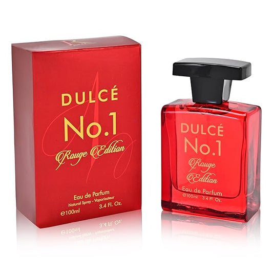 Dulcé No.1 Rouge Edition For Women–Hypnotic Floral Perfume with Notes of Violet, Rich Coffee & Velvety Iris–Captivating & Sophisticated Eau de Parfum–3.4 Fl Oz(100ml) Elegant Gift