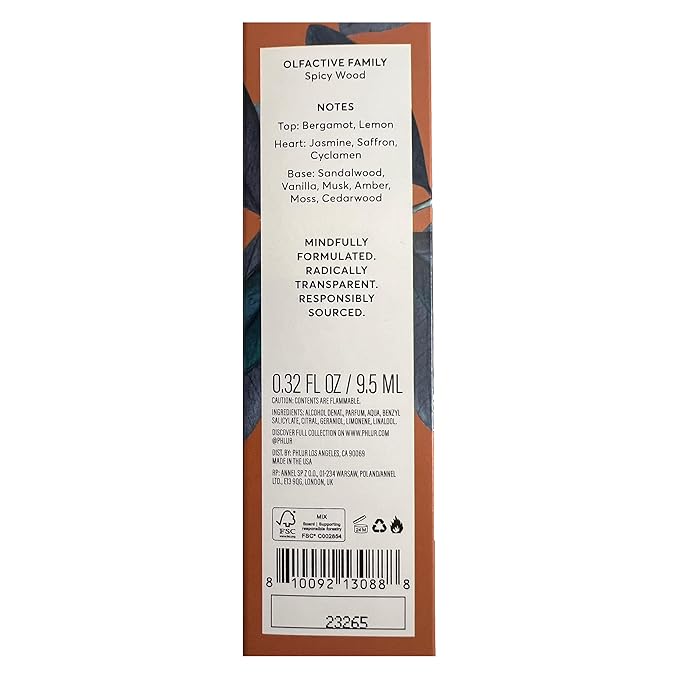 PHLUR Somebody Wood Eau de Parfum - Travel Size Perfume for Women & Men Fragrance - Spicy Woody Perfume with Bergamot, Lemon, Cedarwood, Sandalwood, Musk & Vanilla (9.5mL)