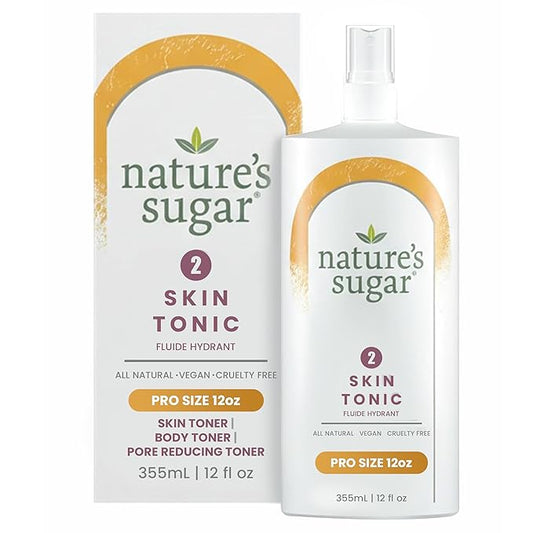 Nature’s Sugar Skin Tonic – Hydrating Toner Spray for Face and Body – Pre and Post Sugaring Skincare for Women and Men – Soothing Sensitive Skin, Balancing, Moisturizing, Pore Care – 355mL