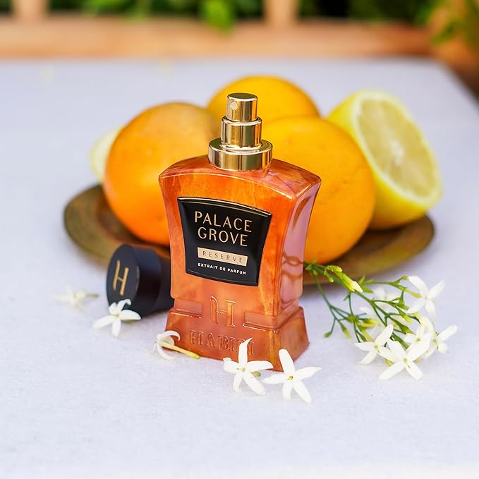H HABIBI Palace Grove Extrait De Parfum – Cologne for Men & Perfume for Women, 2.5 oz Long Lasting Unisex Fragrance with Mandarin & Vanilla, Arabian Scent