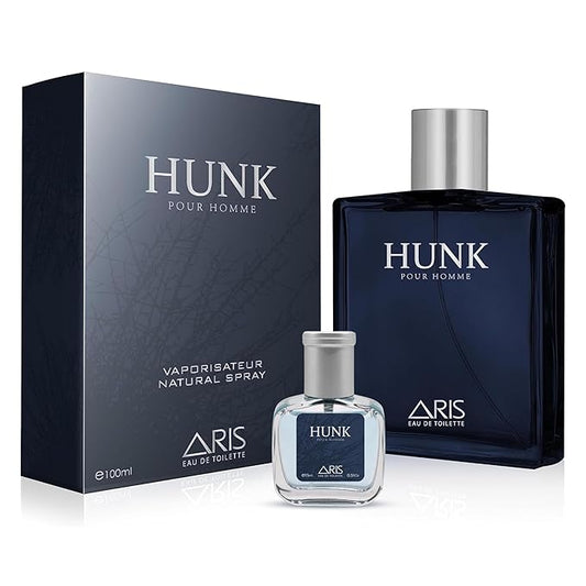 Hunk Eau de Parfum – Long-Lasting Lemon and Woody Fragrance for Men – 100mL Perfume Spray with Bonus 15mL Perfume Sample (Randomly Selected)