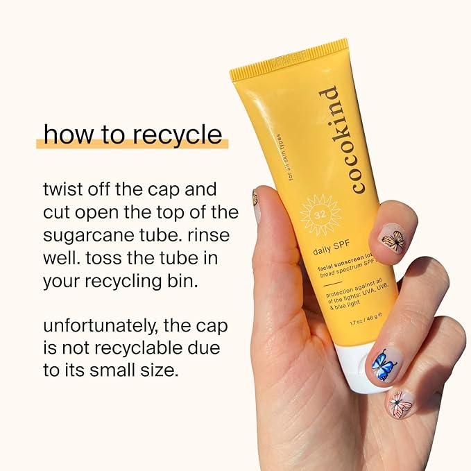 Cocokind Daily SPF, Mineral Face Sunscreen with Zinc Oxide, SPF 32, Reef Safe, Unscented, All Skin Types, Non-Toxic, Cruelty Free, 1.7 fl oz