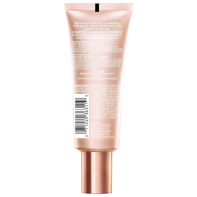 L'Oreal Paris Makeup True Match Lumi Glotion, Natural Glow Enhancer, Illuminator Highlighter, Bronzing Drops For a Sun-Kissed Glow, 902 Light