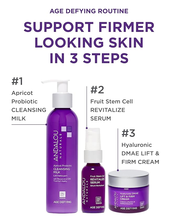 Andalou Naturals Hyaluronic DMAE Lift & Firm Skin Cream | Anti Aging Face Moisturizer With Hyaluronic Acid |Helps Reduce Fine Lines & Wrinkles | 1.7 oz