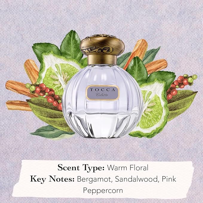Tocca Colette Women's Perfume, 1.7oz (50 ml) - Warm Floral, Bergamot, Sandalwood, Pink Peppercorn Fragrance