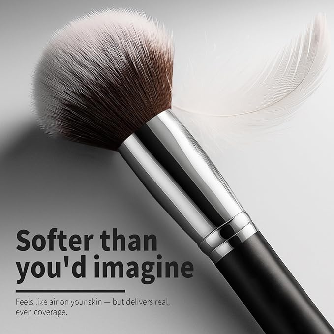 BEAKEY Makeup Brushes Set Premium Foundation Concealer Blush Bronzer Eye Shadow 10+2 PCS Brushes & Blender Sponges with Portable Makeup Bag