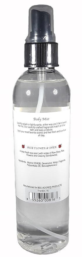 Body Spray, Rice Flower & Shea, 8 Fluid Ounce