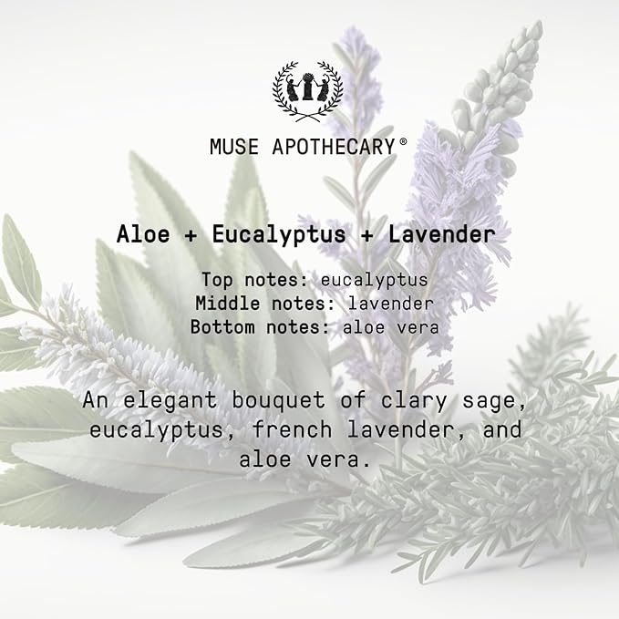 Muse Apothecary Room Ritual - Aromatic and Relaxing Room Mist, 8 oz, Infused with Natural Essential Oils - Aloe + Eucalyptus + Lavender, 2 Pack