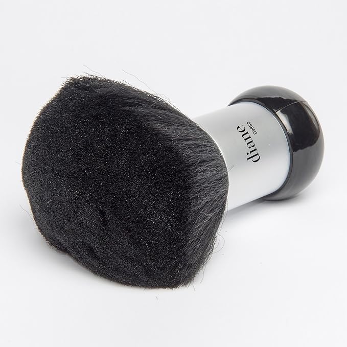Diane Neck Duster Brush for Hair Cutting, Removes Loose Hair from Neckline and Ears, Soft Nylon Bristles, Stand Up Base, 5”