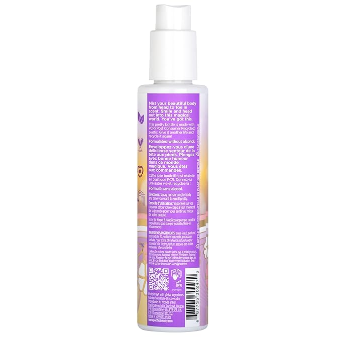 Pacifica French Lilac Perfumed Hair & Body Mist, Alcohol-Free Spray Designed For Head-To-Toe Wear, Vegan & Cruelty-Free, 6 Fl Oz