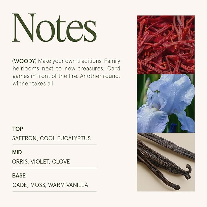 LA JOLIE MUSE Christmas Candle | Hearth & Velvet Flames | Saffron, Clove & Vanilla | 6 oz Natural Soy Wax | 40-Hour Clean Burn | Christmas Gift for Women & Family