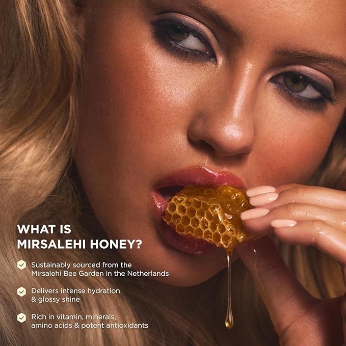 Gisou Honey Infused Hair Oil, Award-Winning Hydration, Frizz Control & Shine Treatment, Mirsalehi Honey & Botanical Oils, Heat Protection up to 450°F, All Hair Types (20ml)