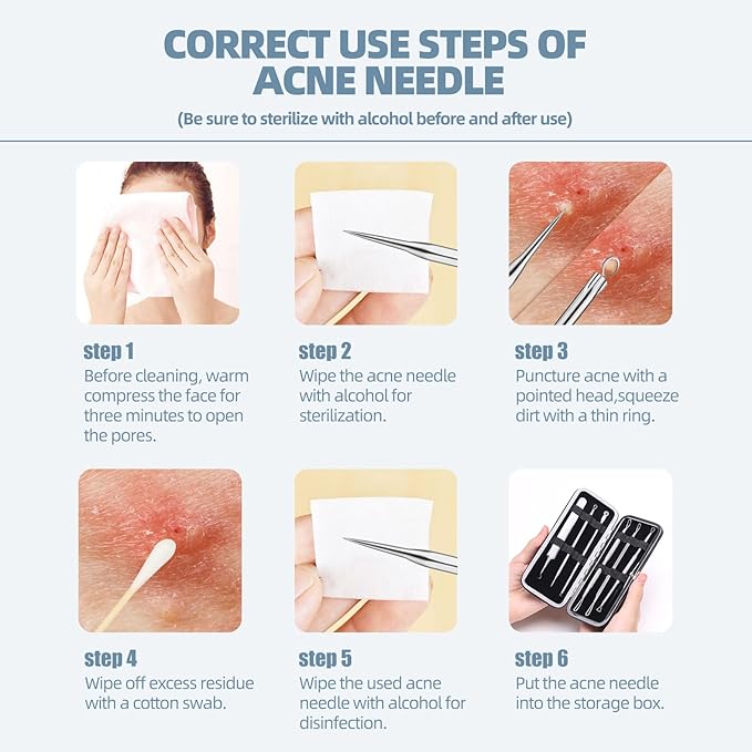JPNK Blackhead Remover Comedone Extractor Acne Removal Kit..