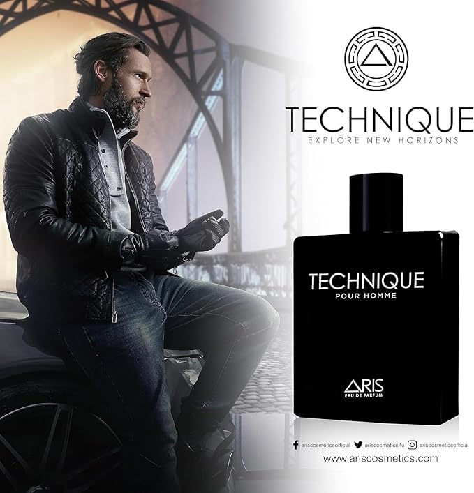 Technique Eau de Parfum – Long-Lasting Sandalwood and Woody Fragrance for Men – 100mL Perfume Spray with Bonus 15mL Perfume Sample (Randomly Selected)