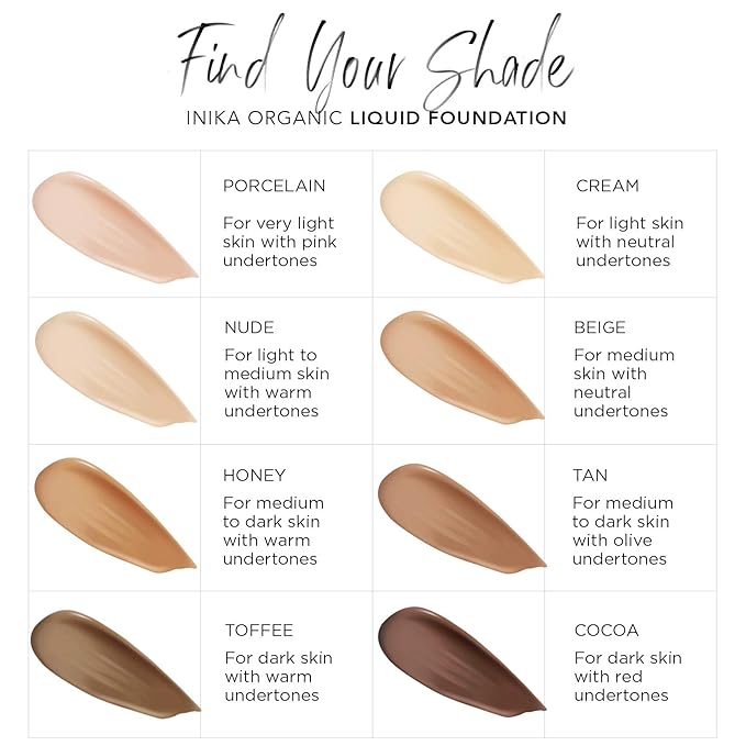 INIKA Organic Cocoa Liquid Foundation, 1.01 OZ