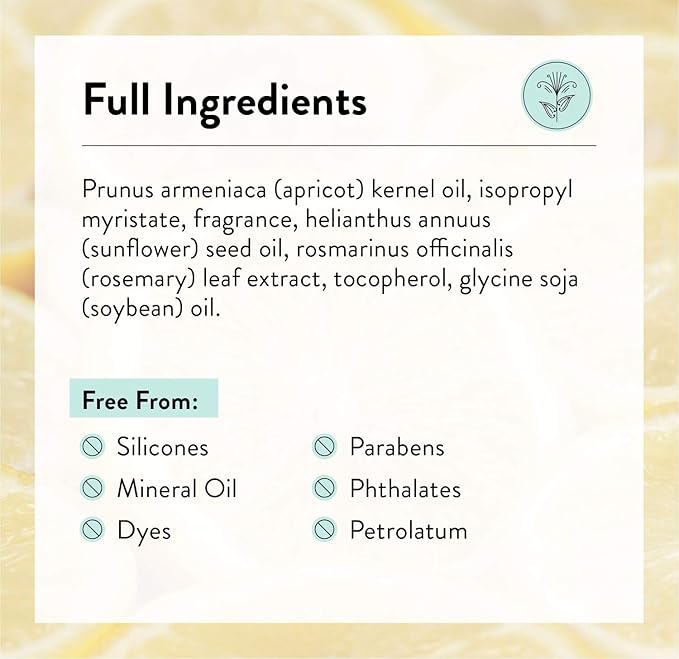 J.R. Watkins Natural Hydrating Body Oil Mist, Lemon Cream, Moisturizing Body Oil Spray for Glowing Skin, USA Made and Cruelty Free, 6 fl oz, Single