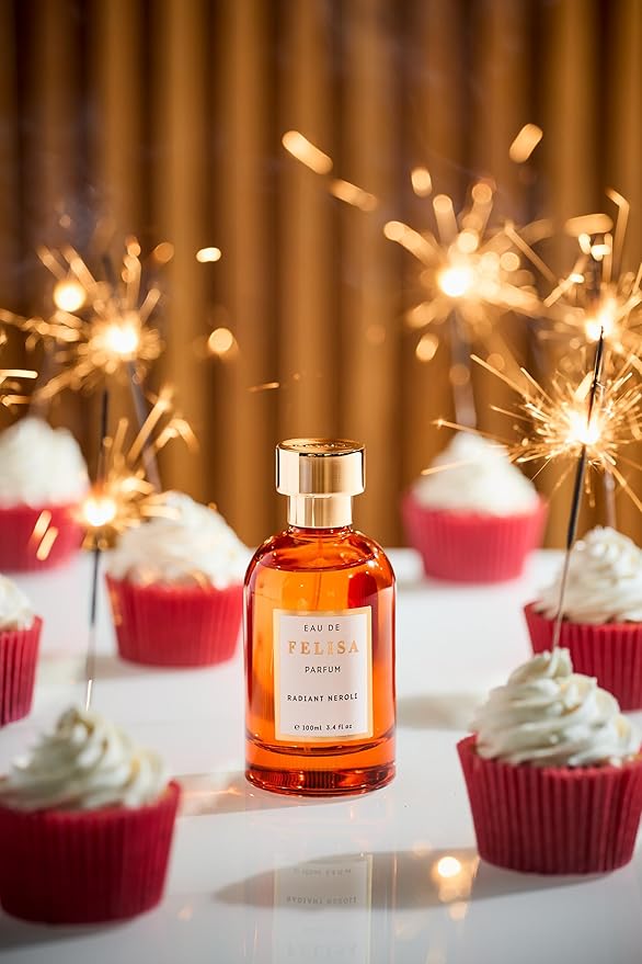 Felisa Radiant Neroli Eau de Parfum 100ml – Long Lasting Vegan Citrus Perfume, Fresh and Elegant Fragrance with Brazilian Neroli, Lemon and Amber