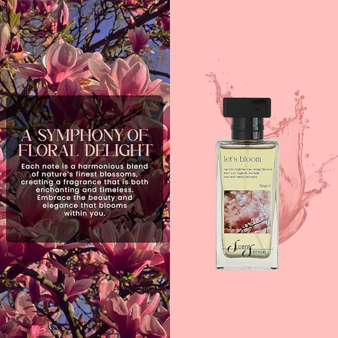 Let's Bloom Perfume Unisex 50ML (1.7 Fl.oz) I Eau De Parfum Inspired by: Creed's Silver Water Type | Long Lasting Perfume for women & men I