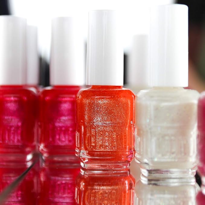 duri Nail Polish, 757 Fire, Sparkly Firecracker Glitter Metallic Shimmer Orange, Fast Drying, Lasting, Semi-Sheer Coverage, 0.45 Fl Oz