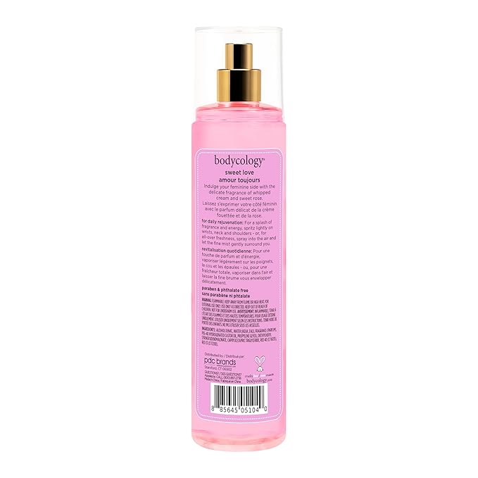 Bodycology Long-Lasting Fragrance Body Mist, Sweet Love, 8 fl oz