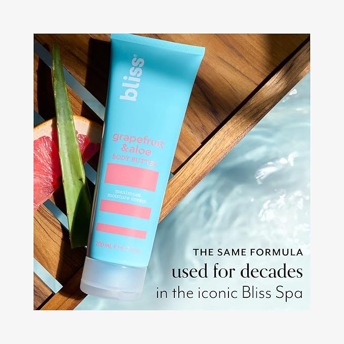 Bliss Body Butter Lotion Trio: Lemon & Sage, Grapefruit & Aloe, Blood Orange & White Pepper. Moisturizing, vegan, cruelty-free body lotion for dry skin. Great for women & men. 6.7 Fl Oz, 3-pack