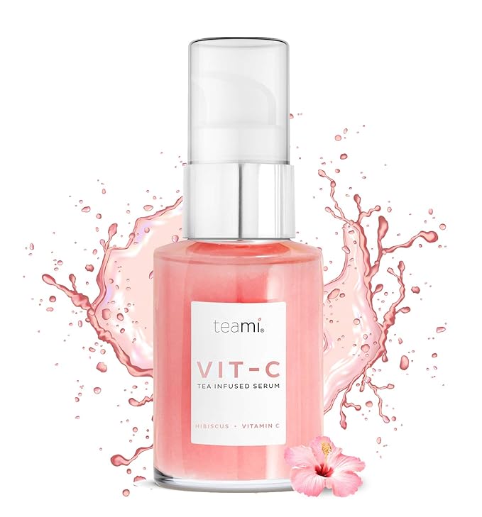 Teami Topical Vitamin C Serum with Hyaluronic Acid, Collagen, Salicylic Acid and Vitamin E Oil - Popular brightening K Beauty vitamin c serum - Anti Aging Korean Face Serum for Glass Skin (1 oz)