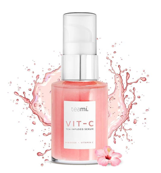 Teami Topical Vitamin C Serum with Hyaluronic Acid, Collagen, Salicylic Acid and Vitamin E Oil - Popular brightening K Beauty vitamin c serum - Anti Aging Korean Face Serum for Glass Skin (1 oz)