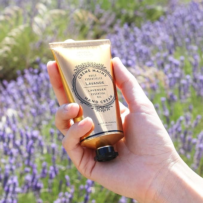 Panier des Sens - Hand Cream for Dry Cracked Hands - Lavender Hand Lotion with Shea Butter & Olive Oil - Vitamin E Skin Moisturizer with 97% Natural Ingredients - Made in France, 2.5 fl oz