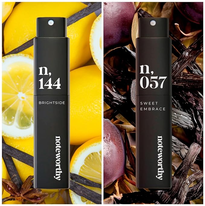 Noteworthy Sweet Delight Duo Travel Spray Bundle – Two-Piece Fragrance Set for Men & Women, Long-Lasting Perfume, TSA-Approved, Perfect for Gift Giving (Sweet Delight Duo)