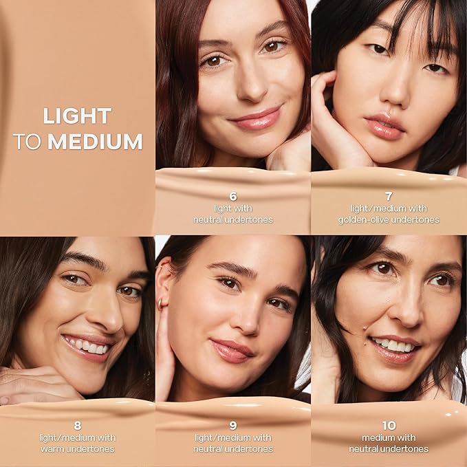 Saie Slip Tint Radiant Cream Concealer & All-Over Face Makeup - Concealer for Dark Circles, Redness & Blemishes - Lightweight Makeup Made with Hydrating Hyaluronic Acid - Shade 10 (0.17 oz)