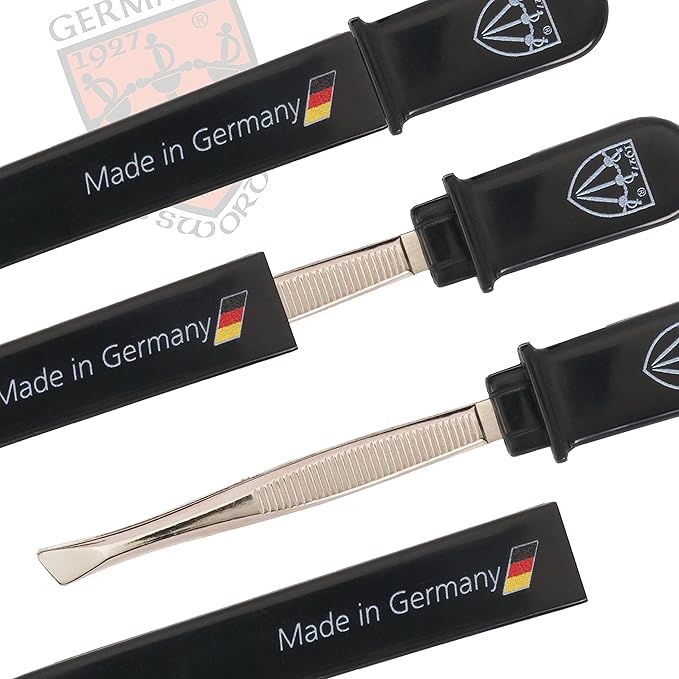 3 Swords Germany - Brand Quality Pocket Tweezers Manicure Pedicure Grooming for Professional Finger & Toe Nail Care by 3 Swords, Made in Solingen Germany (7407)