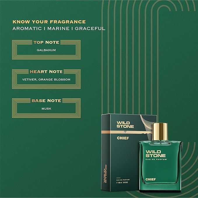 Chief Perfume for Men| Luxury Eau De Parfum | Long-Lasting Fragrance | Best Gift for Him l Premium Perfume for Men l Infused with Aquatic and Woody Notes 100 ml 3.4 Fl oz
