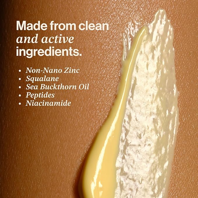 The One Daily Sun Cream SPF 30 – Hydrating Facial Sunscreen with Zinc, Niacinamide, Squalane & Sea Buckthorn | Mineral Daily Sun Protection for Face & Neck, Sensitive Skin Safe, 1 oz