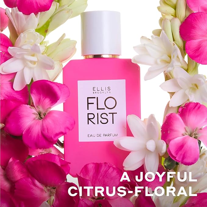 Ellis Brooklyn FLORIST Eau De Parfum, Travel Spray - Fresh Floral Perfume For Women with Italian Bergamot, Tuberose, & Cedarwood, Vegan Perfume Made In The USA,10ml / 0.33 Fl Oz