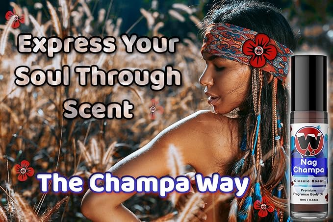 WagsMarket - Nag Champa Perfume Oil, from 0.33oz Roll On to 4oz Glass Bottle (4oz Glass Bottle)