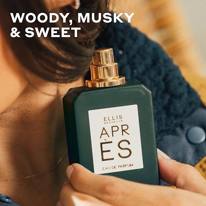 Ellis Brooklyn APRÈS Eau de Parfum, Winter-Inspired Unisex Fragrance with Bourbon, Vanilla & Evergreens, Clean, Long-Lasting, Sustainable Luxury Perfume, Made in the USA, 50ml / 1.7oz