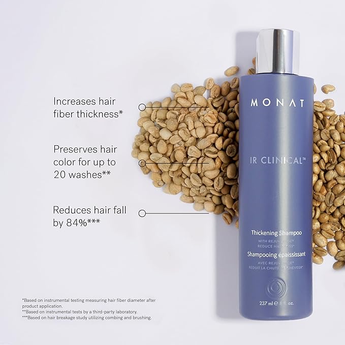 MONAT IR Clinical System – Complete Hair Care Restoration Kit with Thickening Shampoo, Conditioner & Thinning Defense Serum – Strengthens, Protects, & Revives Hair for Thicker, Fuller-Looking Results